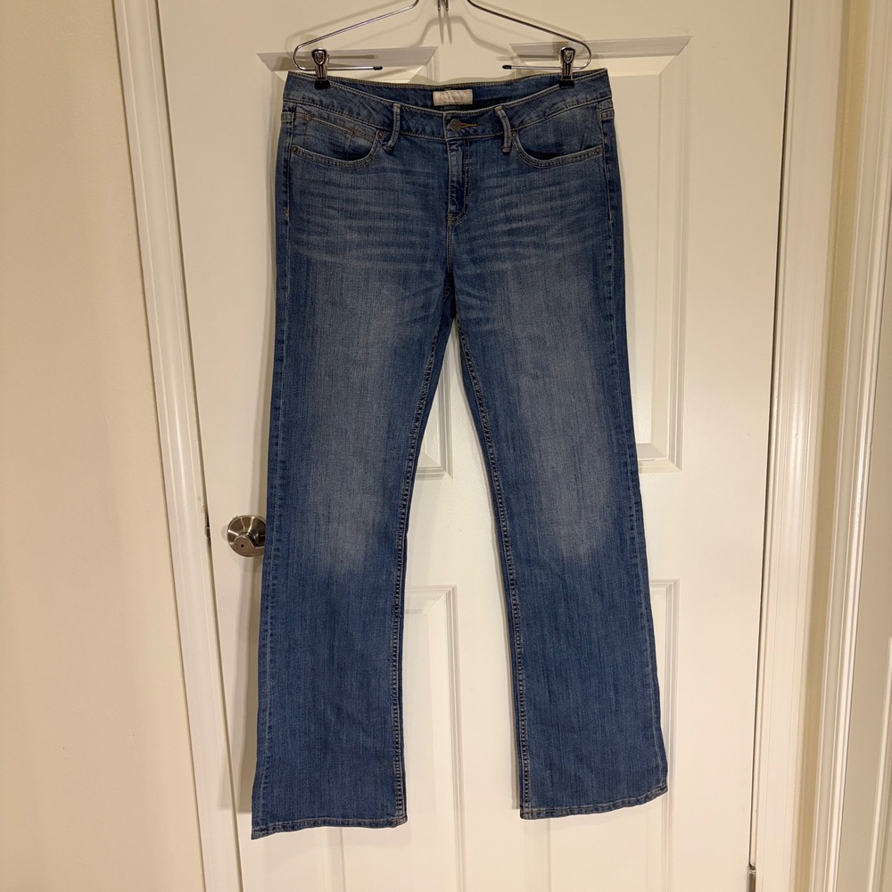 Banana Republic Womens Bootcut Jeans Medium Wash Blue Denim Size 31/12 Long
